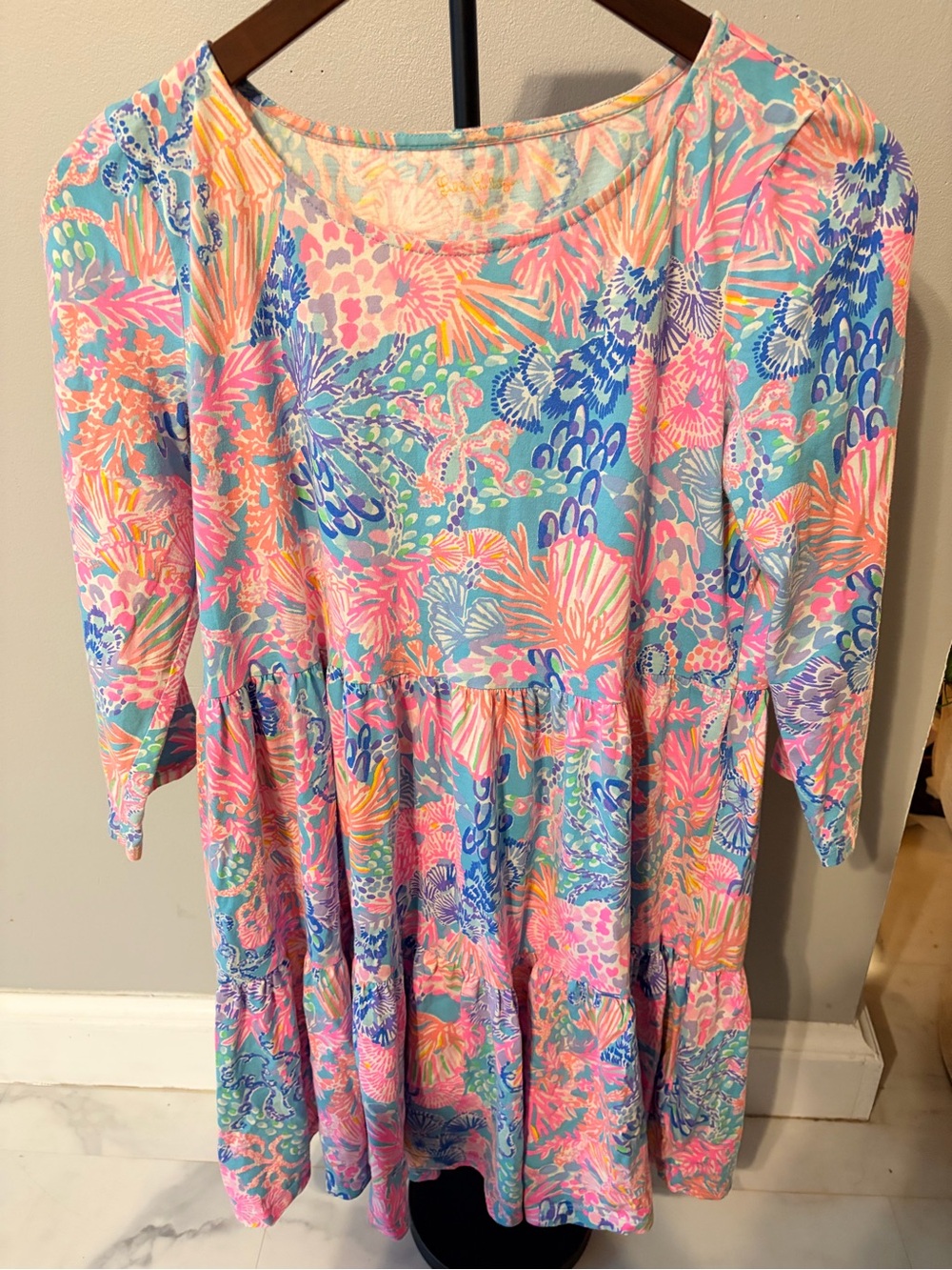 Lily Pulitzer ' Pastel Floral Tiered Dress - Multicolor Pink & Blue